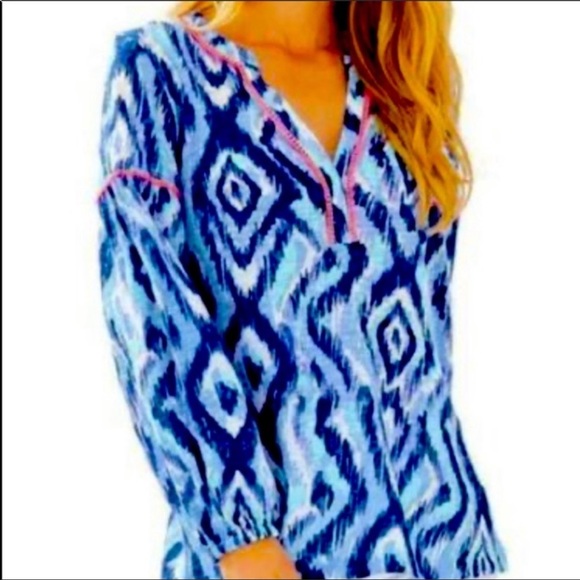 Lilly Pulitzer Kalissa Knit Tunic Skipped a Beach Allover size small - Picture 1 of 9